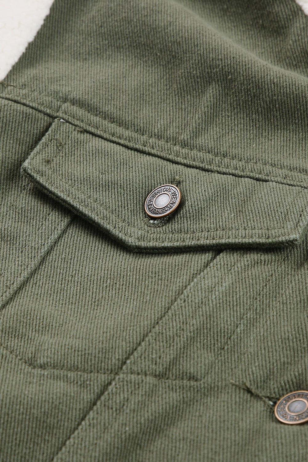 Two-Tone Spliced Denim Sherpa Hooded Jacket DromedarShop.com Online Boutique