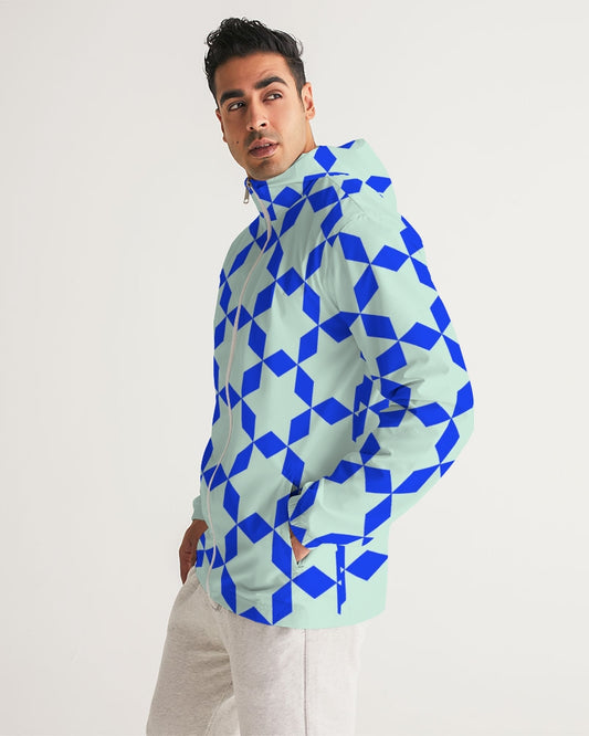 The Miracle of the East  Blue Arabic-pattern Men's Windbreaker DromedarShop.com Online Boutique