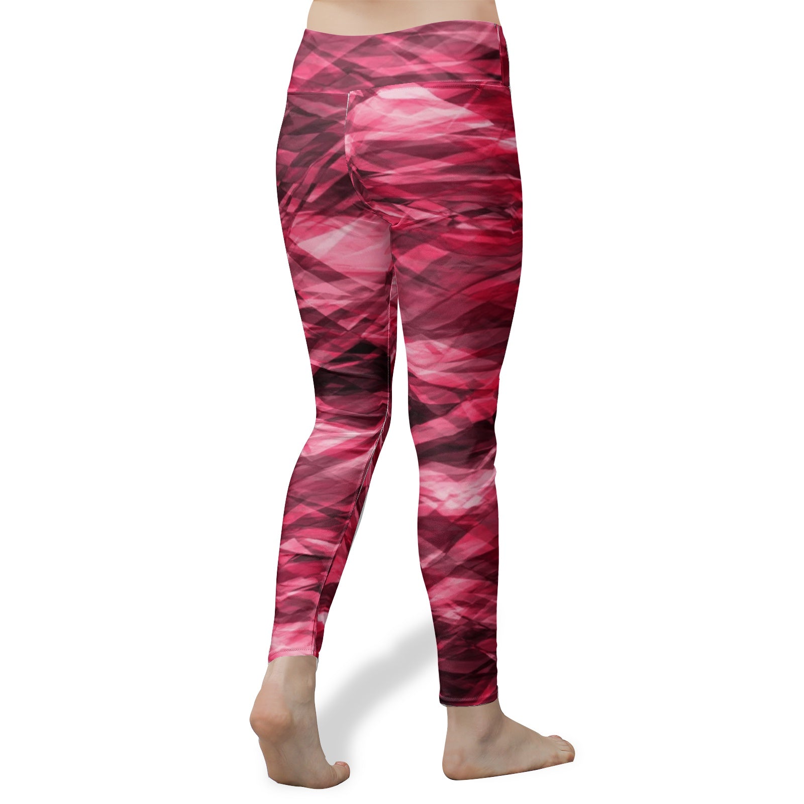 Psychedelic Dramatic Pink Women's High Waist Yoga Leggings - DromedarShop.com Online Boutique