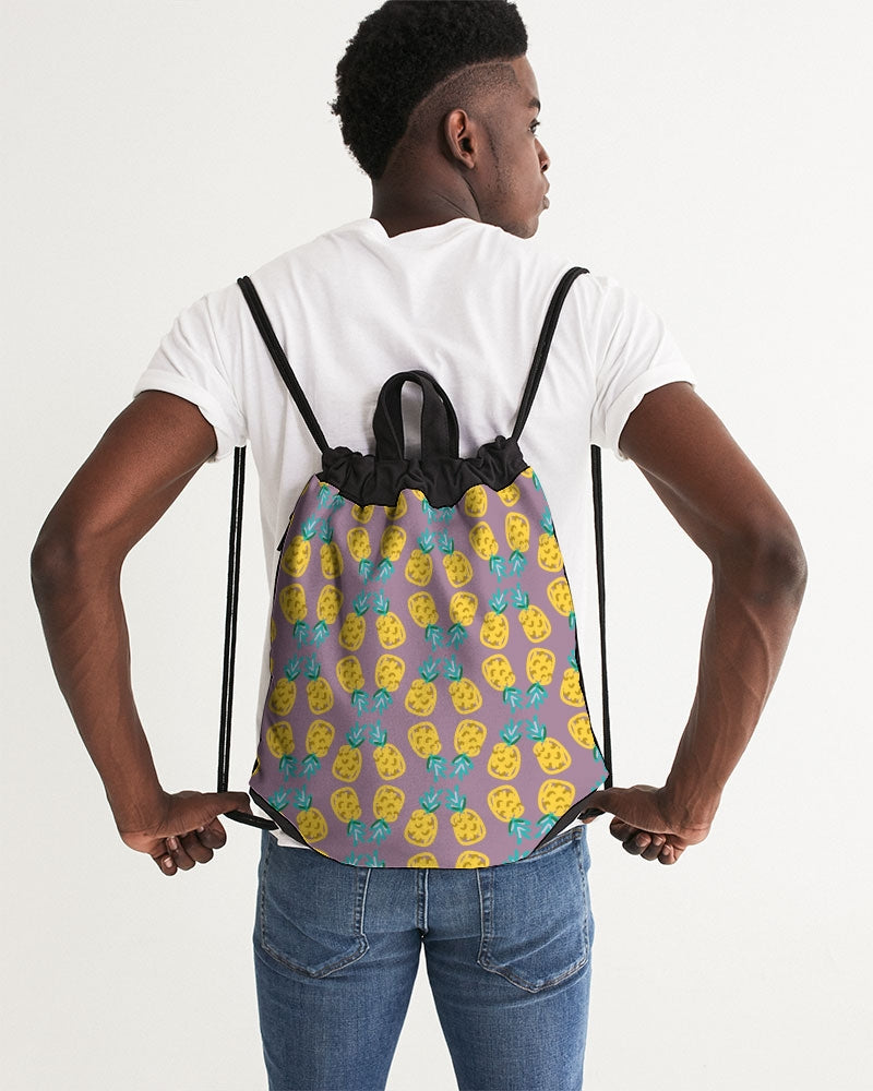 Pineapple Twins Canvas Drawstring Bag DromedarShop.com Online Boutique