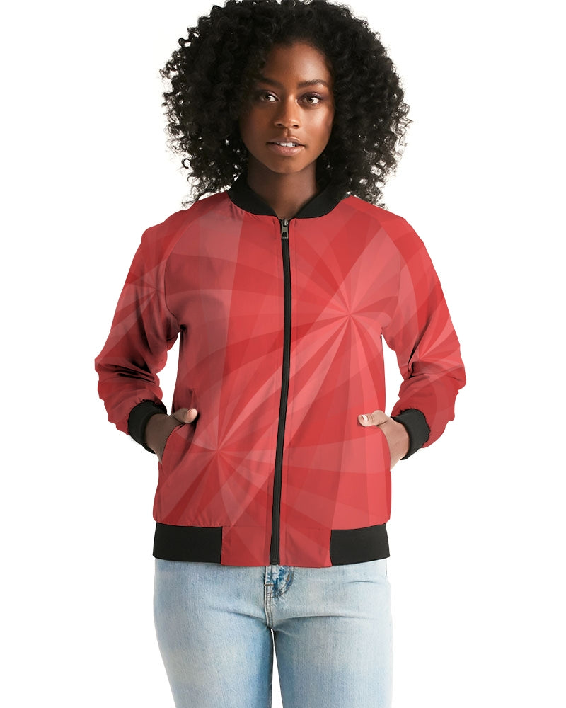 Red Psychedelic Women's Bomber Jacket DromedarShop.com Online Boutique