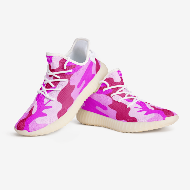 Intensive Pink Camouflage Unisex Lightweight Sneaker YZ Boost DromedarShop.com Online Boutique