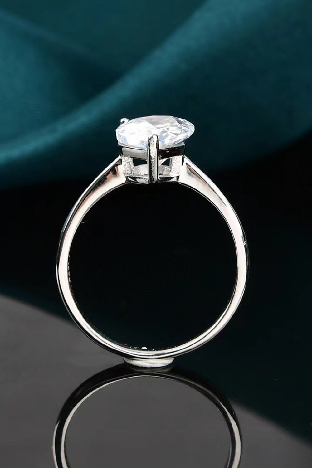 Classic Teardrop 2 Carat Moissanite Ring - DromedarShop.com Online Boutique