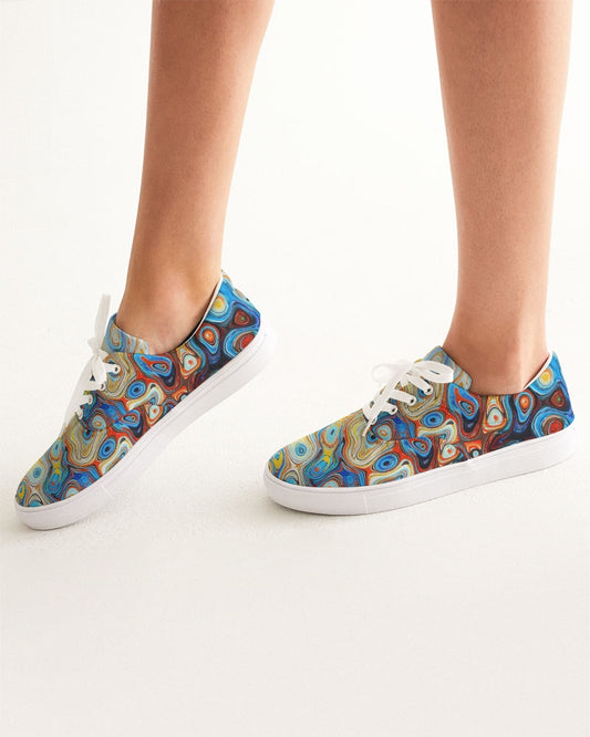 You Like Colors Women's Lace Up Canvas Shoe DromedarShop.com Online Boutique