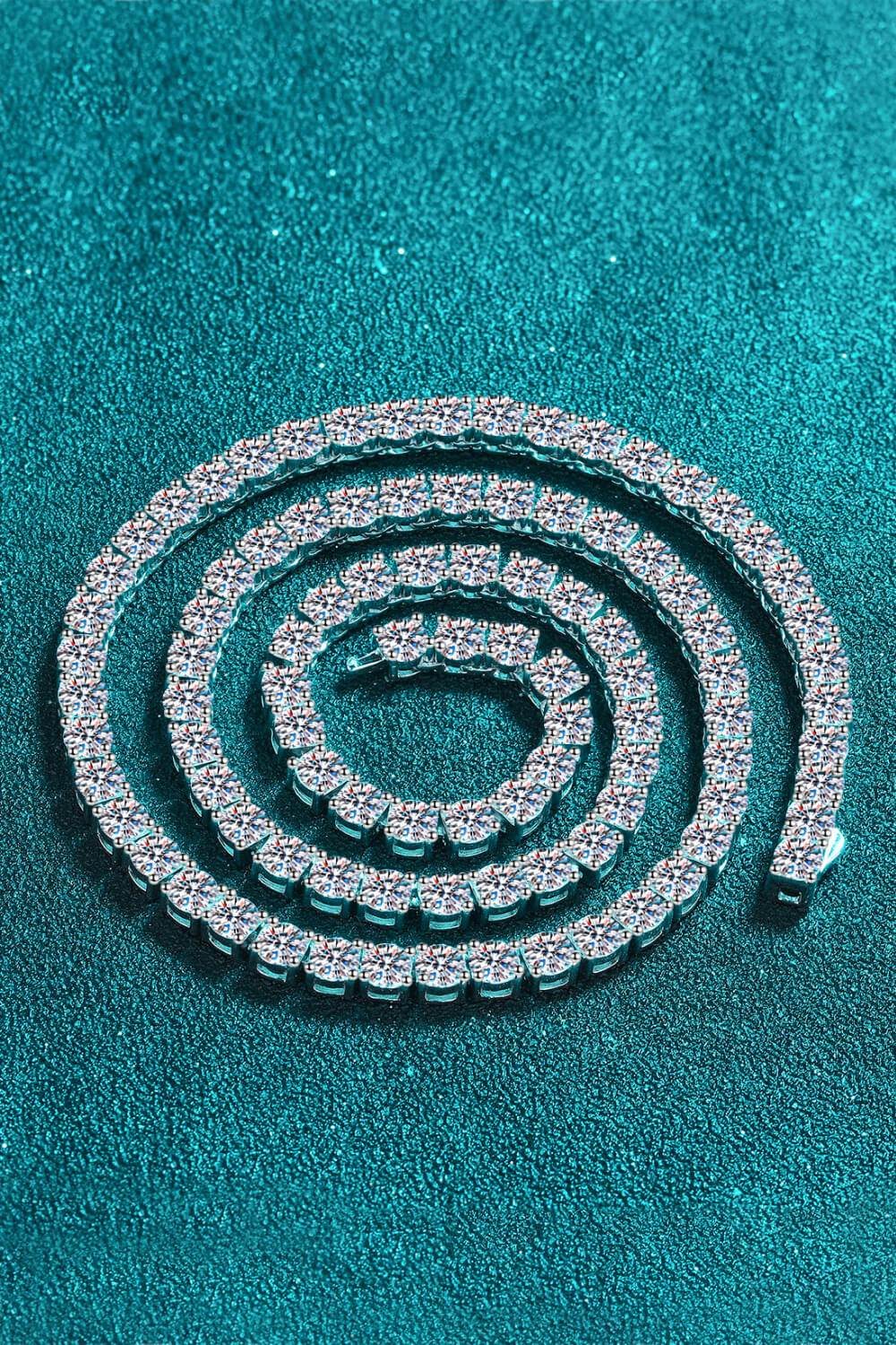 Moissanite Rhodium-Plated Necklace - DromedarShop.com Online Boutique