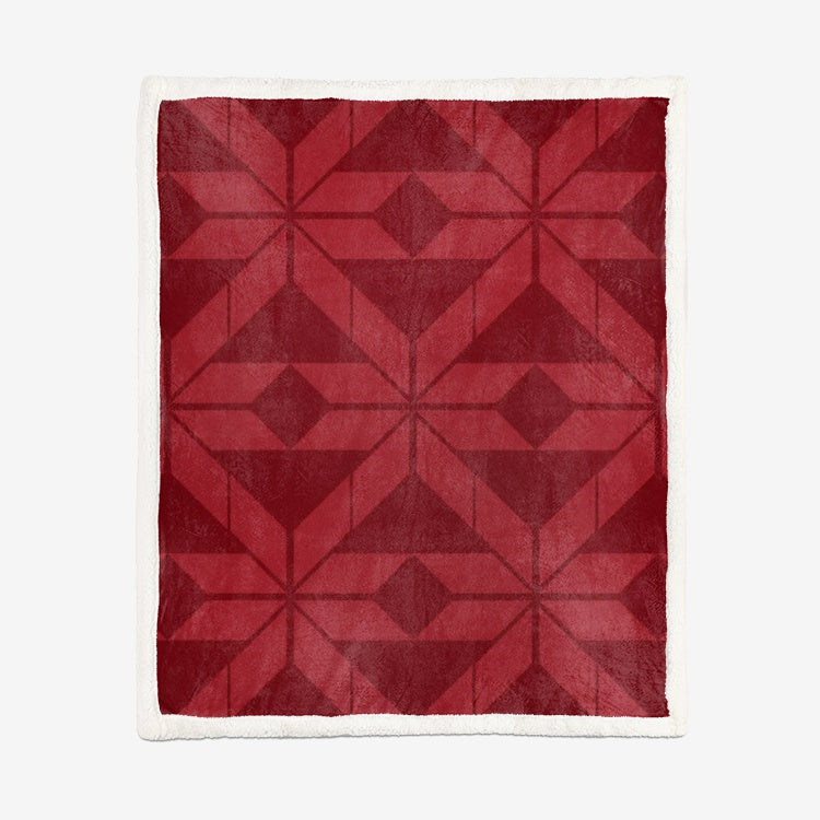 Aztec Red Double-Sided Super Soft Plush Blanket DromedarShop.com Online Boutique