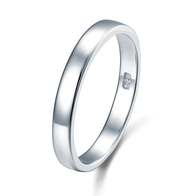 Classic Plain Solid Sterling 925 Silver Wedding Band Ring XFR8041 - DromedarShop.com Online Boutique