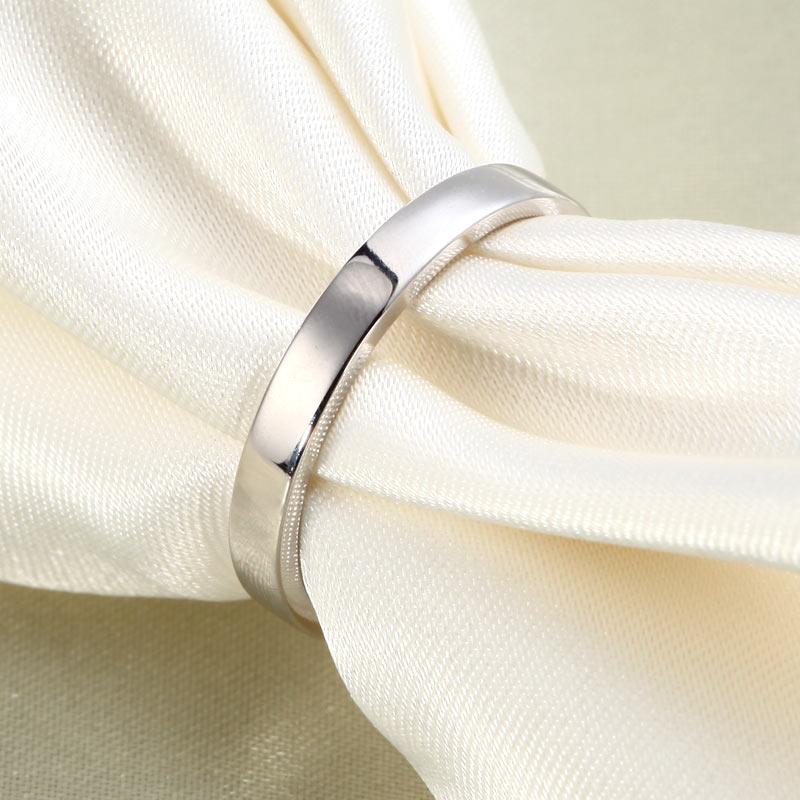 Classic Plain Solid Sterling 925 Silver Wedding Band Ring XFR8041 - DromedarShop.com Online Boutique