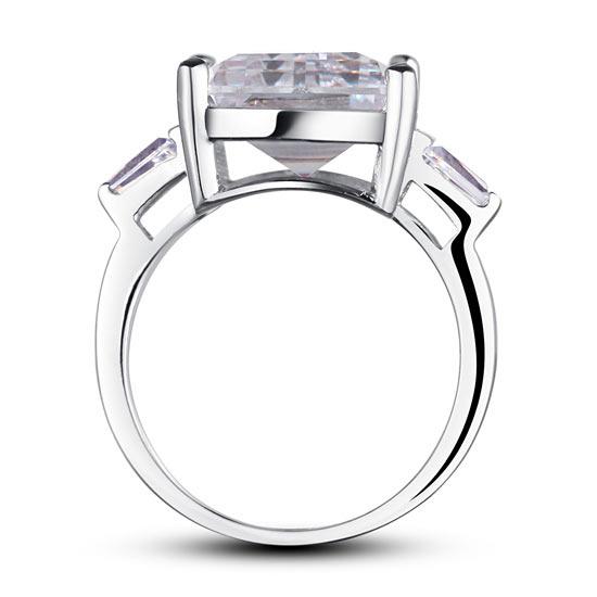 Princess Cut Created Diamond 925 Sterling Silver Luxury Ring XFR8117 - DromedarShop.com Online Boutique