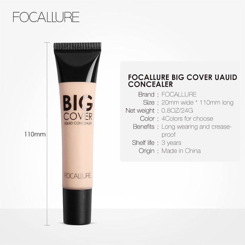 Big Cover Liquid Concealer Moisturizing Oil-control Waterproof Contour Makeup DromedarShop.com Online Boutique