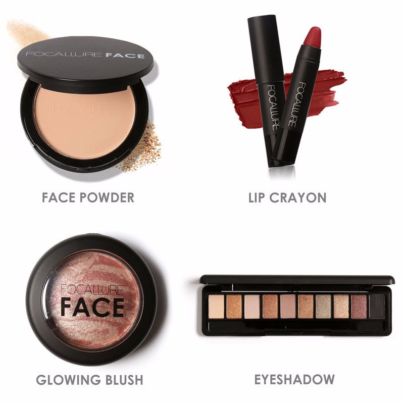FOCALLURE 8 Pcs Daily Use Cosmetics Makeup Sets DromedarShop.com Online Boutique