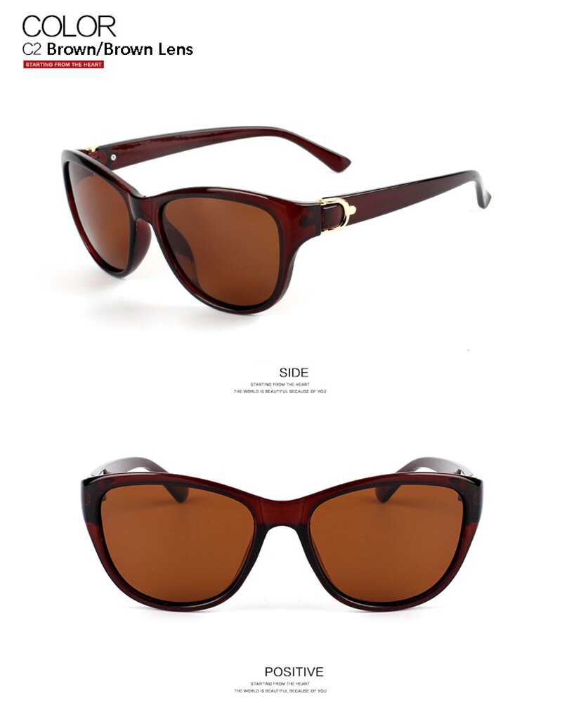 Luxury Design Cat Eye Polarized Sunglasses DromedarShop.com Online Boutique