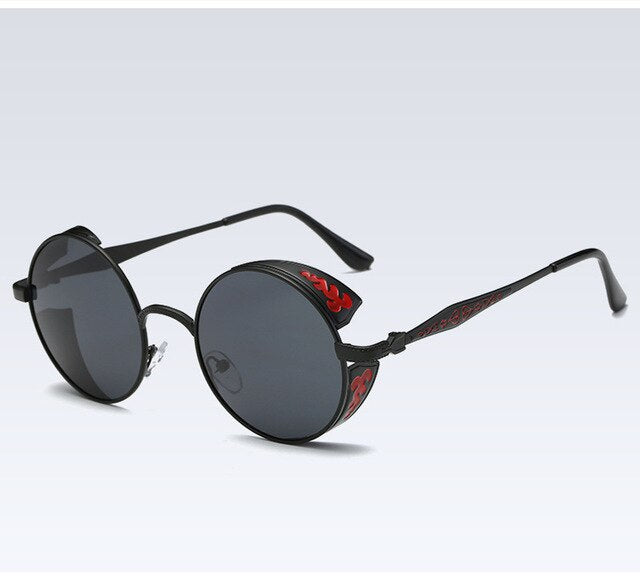 Gold Polarized Gothic Steampunk Sunglasses DromedarShop.com Online Boutique