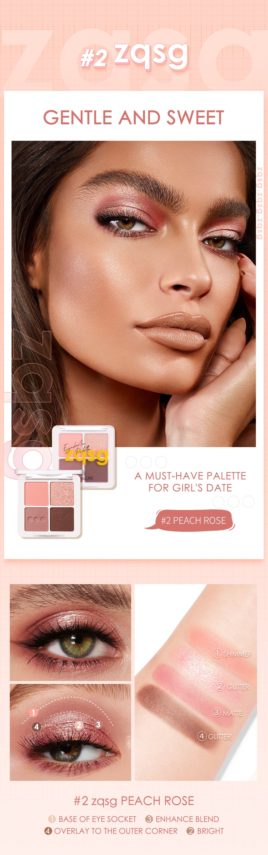 Eyeshadow Palette Glitter Shiny Pigment Matte Naked Waterproof Professional Cosmetics DromedarShop.com Online Boutique