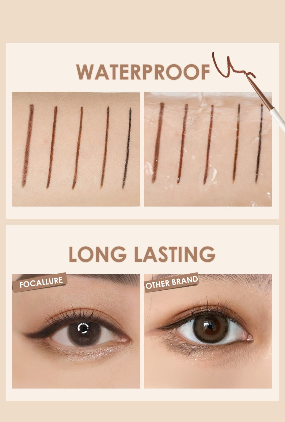 Waterproof Eyeliner Gel Ultra-slim 1.7mm Soft, High Pigment Professional DromedarShop.com Online Boutique